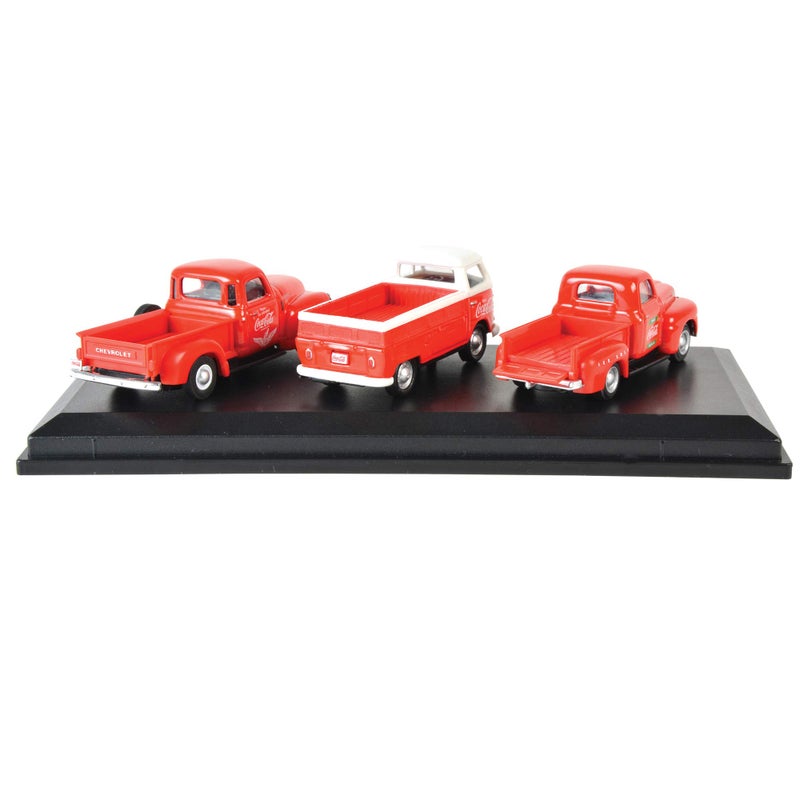 Coca-Cola 1/72 Classic Pickups Set (1948 Ford F1 Pickup, 1962 Volkswagen T1 Pickup & 1953 Chevrolet 3100 Pickup) - Image 2